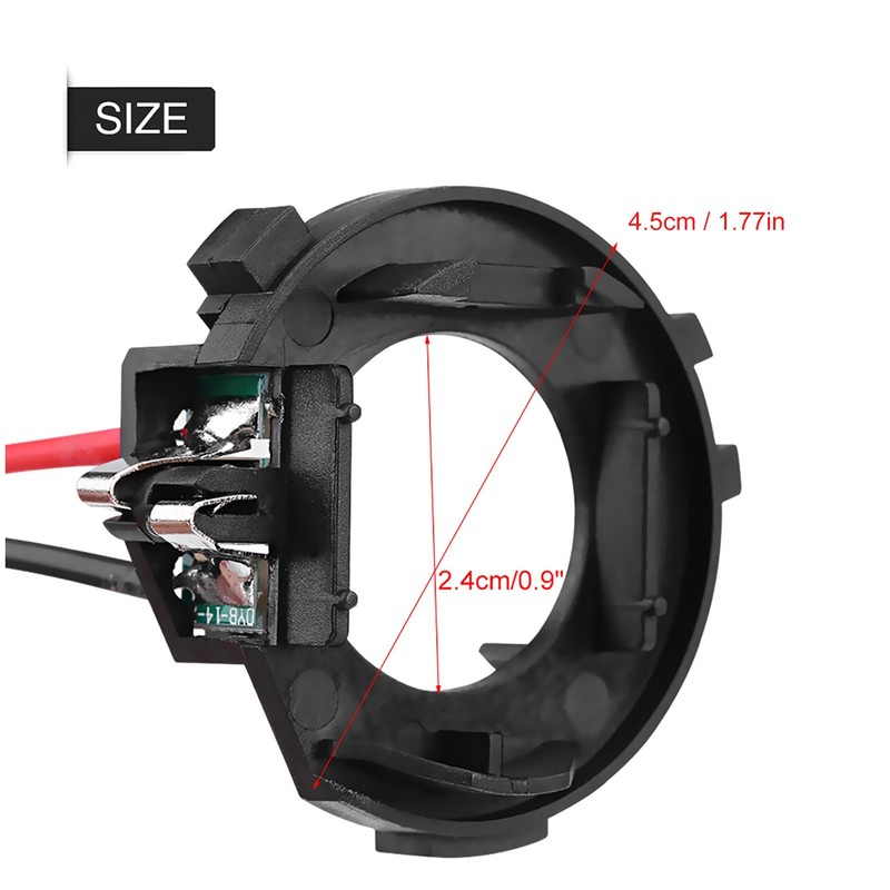 H7 Adapter + H7 Holder 1 Pair Headlight Lamp Adapter