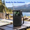 Portable AM/FM/SW Pocket Radio with LED Flashlight, 3.5mm Headphone Jack