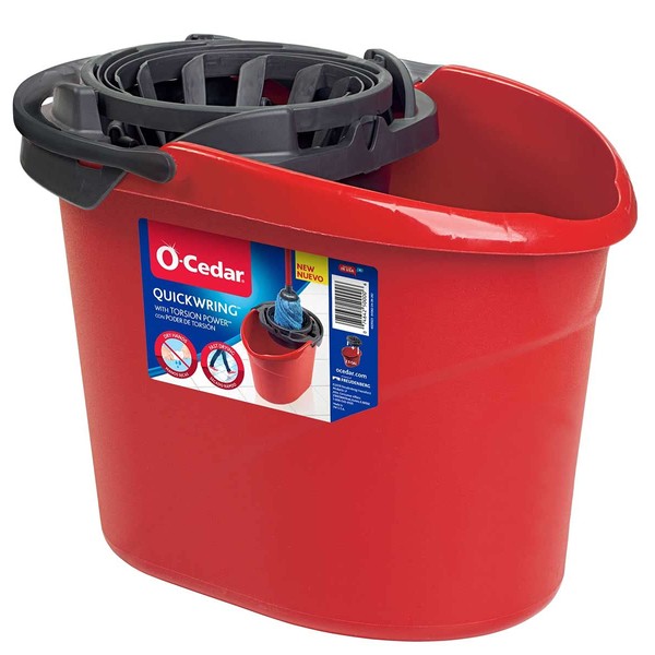O-Cedar Quick Wring Bucket 2.5 Gallon Bucket With Wringer, 1 CT