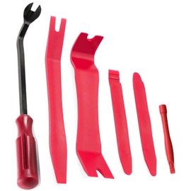 Kitbest 6 Pcs Tools Trim Wedges Car Disassembly Tools, Car Trim Wedges Interior Trim Set Mounting Rivet Remover, Plastic Pry Tool, Dashboard Upholstery Tool Kit