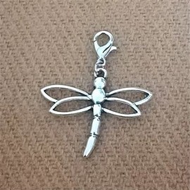 WYGUYO 2pcs Dragonfly Clip on Charm, Dragonfly Zipper Pull, Insect Jewelry