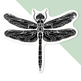 Medium 100mm 'Abstract Dragonfly' Permanent Sticker Decal for Cars/Windows/Bins/Walls etc (DW00111889)