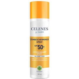 Celenes by Sweden Herbal Sonnenschutzspray SPF50+ | Organischer & Mineralischer Schutz für alle Hauttypen | 150ml | Wasserfest, ohne Parabene oder Alkohol