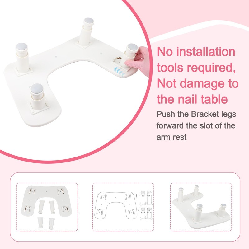 Arm Rest for Nails Tech with Nail Table Mat,Adjustable Base
