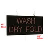 Wash Dry Fold Sign, 24"x12", 60x30cm, TOPKING, LED, Neon, Florescent,