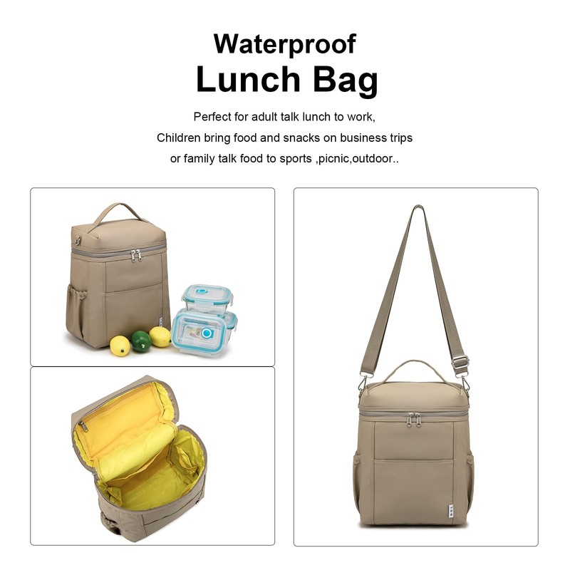 NOL Natural Organic Lifestyle Insulated Lunch Bags for Women Cooler