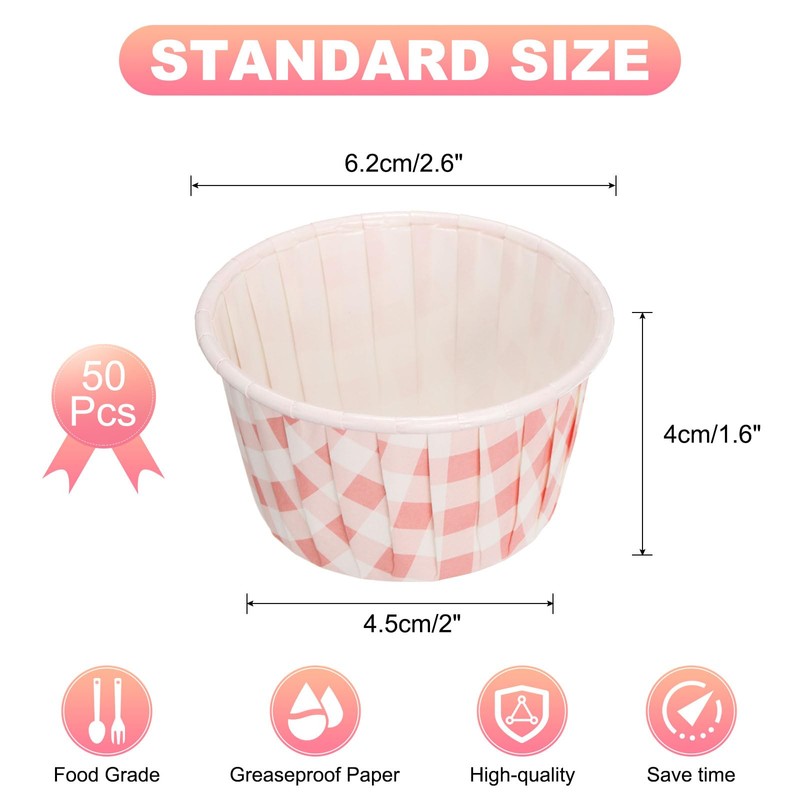 sourcing map Mini Cupcake Liners for Baking Cupcake, 50Pcs Cupcake