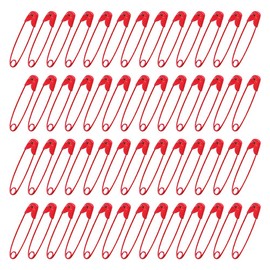 FSSTUD 100 spille da balia in metallo da 30 mm, resistenti, per lavori a maglia, vestiti, piccole etichette per indumenti, spille, spille rosse, per gonne e coperte