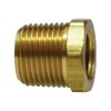 Midland Industries 28107L Light Pattern Reducer Hex Bushing, 1/2 in MNPT x 3/8 in FNPT, 0.81 in, Brass (6 Pack)