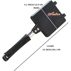 Satre Online and Marketing Non Stick Aluminium 4 Cut Toaster, Sandwich Maker, 4 Slice Cut