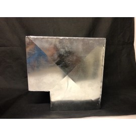 tinman 90 Degree Elbow 12 x 22 -26 Gauge Galvanized Steel Construction Ductwork
