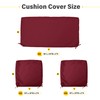 Snubbull 3 Pack Outdoor Patio Seat Cushions Replacement Covers Fit