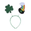 ABOOFAN 4pcs ball head bopper sequin headband Novelty Shamrock Headband