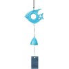 Iwachu Wind Chime, Tropical Fish, Silver/Turkey Blue, Body Size (cm):
