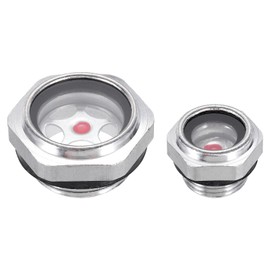 PATIKIL Oil Sight Glass, 2Pack 3/4" 3/8" Male Threaded Alloy Oil Liquid Level Gauge Oil Indicator for Pump Air Compressor Fittings