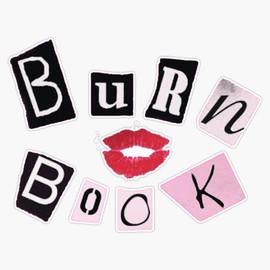 Burn Book Bumper Sticker Vinyl Decal 5"