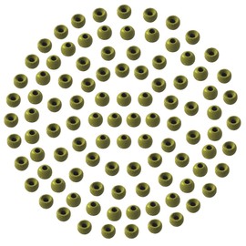 Eupheng 100pcs Mottled Tactical Tungsten Beads for Jig Hooks Fly Tying Assortment Nymph Head Fly Tying Materials 6 Colors / 5 Sizes