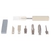 Craft Knife Set 6 Steel Blades Ergonomic Handle Hobby Knife