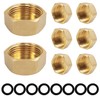 Pack of 8 Sealing Caps, 3/4 Inch with Seal, Brass