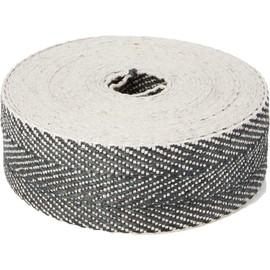 Pandoras Upholstery 1-Piece Herringbone Webbing Roll, Black and White - 10 Metre Roll