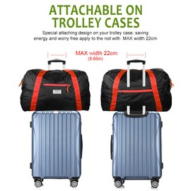 Mangrove Onboard Size Holdall,53cm 46L Ultralight Foldable Travel Duffel Luggage Bag for Travel Overnight Weekender Gym Sports(Grey Red)