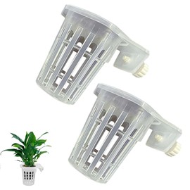 GYWHOOFT 2Pcs Aquarium Plant Holder,Hanging Aquarium Planter Cup， Hanging Aquarium Planter Cups with Hook, Aquarium Plant Baskets for Fish Tank Aquarium Hydroponics & Aquatic Plant （Hexagon）