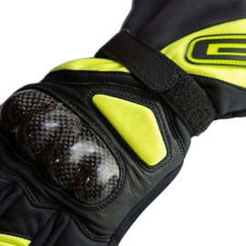 G-Mac Pilot Evo CE Thermal Waterproof Motorcycle Gloves (Black, Yellow, 2XL)