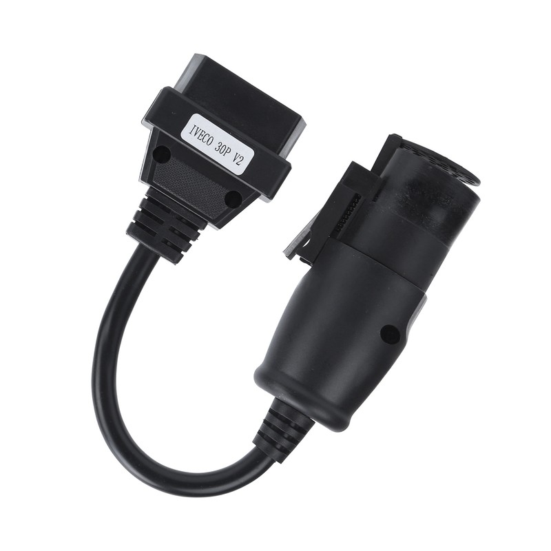 OBD2 30Pin‑16Pin Diagnostic Cable Adapter 250mm/9.8in Length Replacement for IVECO