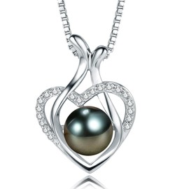 NONNYL Gifts for Women Wife-Tahitian-Black-Pearl-Necklace-Gift for Wife Wedding Birthday Anniversary Jewelry-Mom Girlfriend Her Mothers Day Gifts for Mom Women Valentines Day Christmas Day Gifts