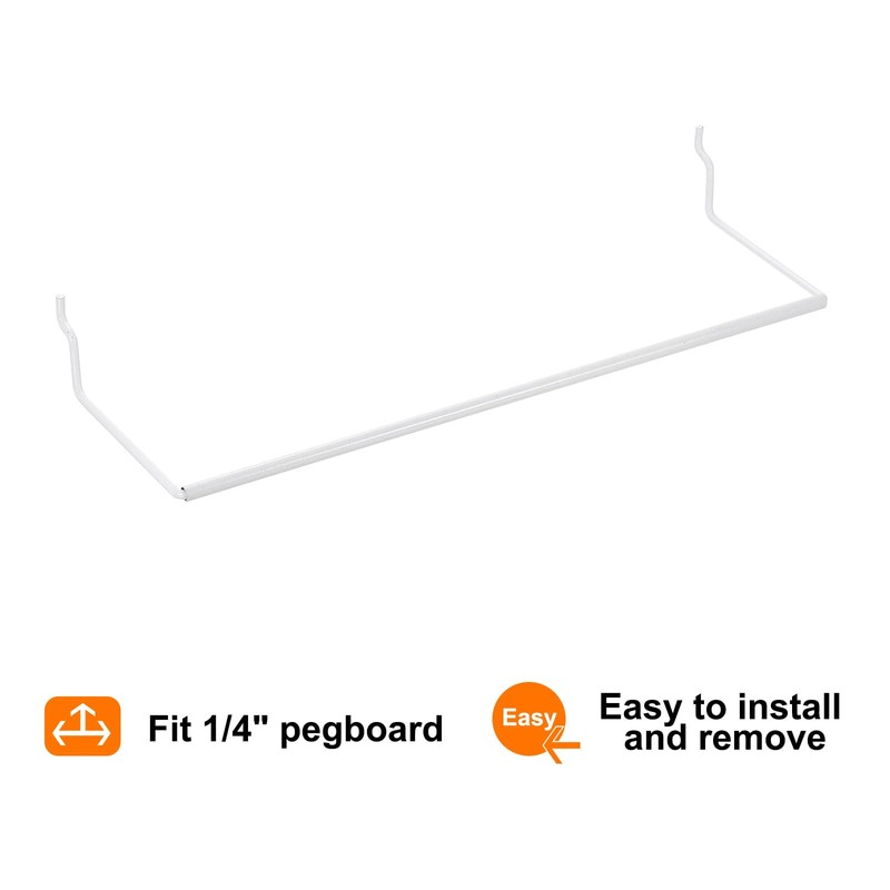 sourcing map 4pcs Pegboard Paper Towel Holder 11" Metal Peg
