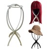 nevermindyrhead 2 Pack wig stand 6 Colors. Portable and collapsible,
