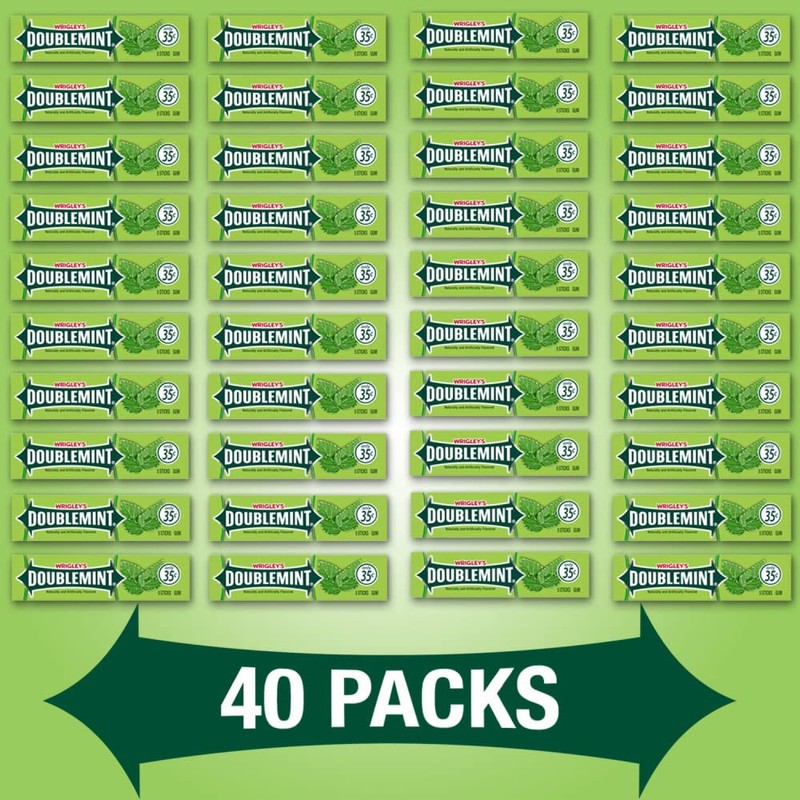 WRIGLEY'S DOUBLEMINT Mint Gum Chewing Gum Bulk Pack, 5 Stick
