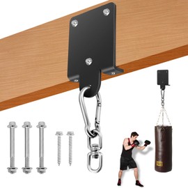 Beam Mount Boxing Bag Bracket,Carbon Steel Heavy Punching Boxing Bag Hanger 360° Rotation Wall Boxing Bag Bracket for Boxing Muay Thai Training Swing Hammock Chair,Aerial Yoga Swing