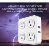 eco4life smart WIFI Wall Tap Plug, Surge Protector, 4 Outlet
