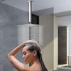 NearMoon Rain Shower Head With Shower Arm, Ceiling Mount Square