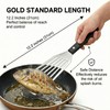 Fish Spatula, 12" Stainless Steel Slotted Turner for Cast Iron