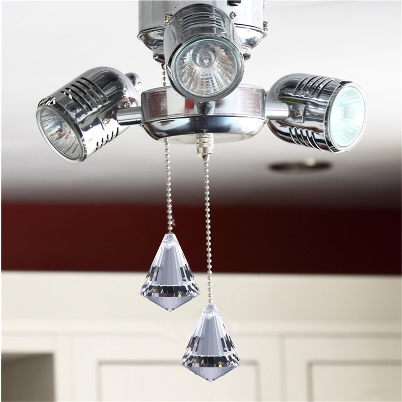 2 Pieces Pull Chain Extension with Connector for Ceiling Light