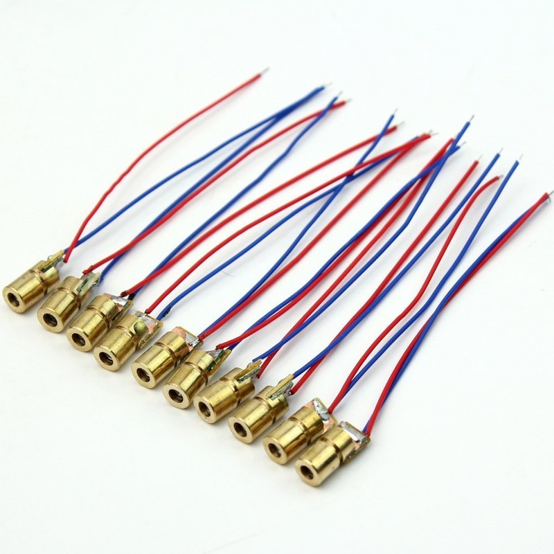 ANBE 3-5V Class II Laser Module, Lens Changeable, Red Dot,