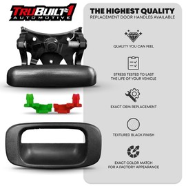 T1A TruBuilt 1 Automotive Tailgate Handle and Bezel Compatible with 1999-2007 Chevy Silverado GMC Sierra 1500 2500 3500 HD | Replaces# 15228539, 15997911