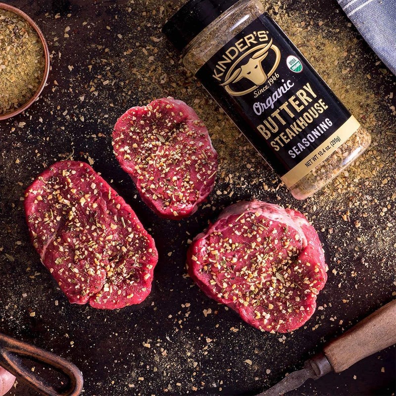 Kinder's Organic Buttery Steakhouse Seasoning Rub, 10.4 Ounce,2 Pack