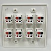 RiteAV 8 Port Speaker Jack Dual Gang Wall Plate for