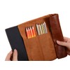 Multi-Purpose Retro Pencil Roll Pencil Case Faux Leather Vintage Artist