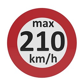AUPROTEC Speed Sticker, Winter Tyre Sticker, 160-240 km/h