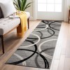 Rugshop Modern Wavy Circles Design Runner Rug 2'7" x 6'