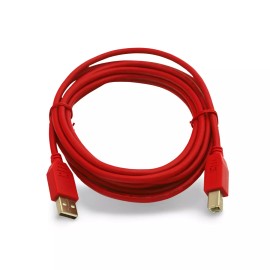 SolutionCables 10ft USB 2.0 Computer Cable Type A Male to Type B Male - Red
