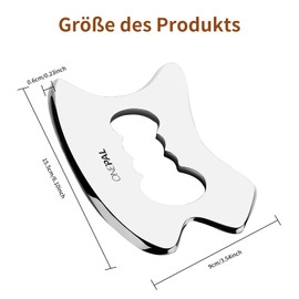 Gua Sha Stainless Steel Gua Sha Stone for Jawliner, Face, Eyes, Neck for Skin Care, Body Massage Tool (Silver) (04)