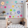 63pcs Flower Wall Stickers for Bedroom, Nursery, Kids Room -