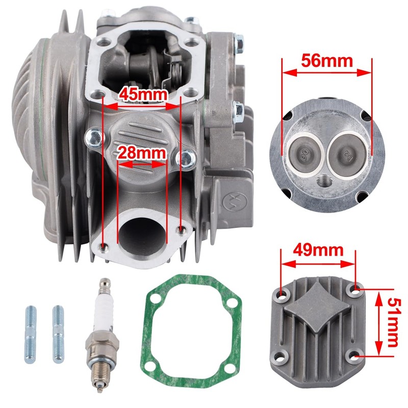 YX140 Cylinder Head Assembly Kit + Cylinder Piston Ring Gasket