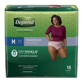 Depend FIT-FLEX Adult Underwear Pull On Medium Disposable Heavy Absorbency, 47932 - CASE of 36