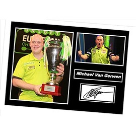 Stunning Quality Michael Van Gerwyn Signed/Autographed (A4 Print 29.7cm x 21cm)
